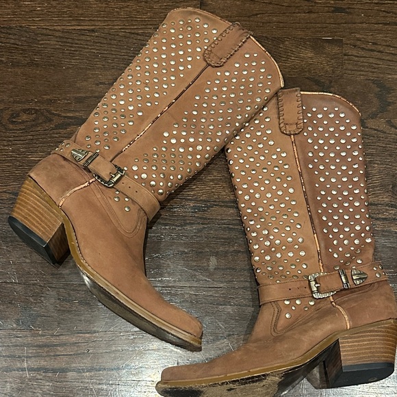JEFFREY CAMPBELL STUDDED DAGGET WESTERN BOOT